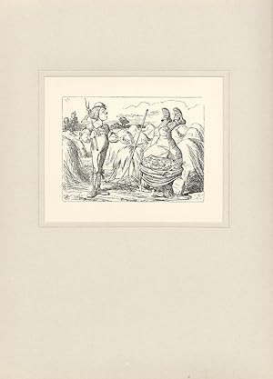 Seller image for Original wood engraving from "Alice's Adventures In Wonderland" Chapter V [And yet you incessantly stand on your head - Do you think, at your age, it is right?] for sale by D&D Galleries - ABAA