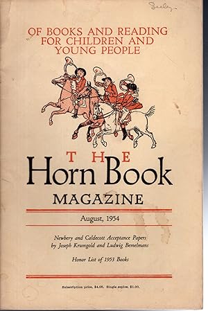 Immagine del venditore per The Horn Book Magazine; Volume XXX, No 4: DAugust, 1954 venduto da Dorley House Books, Inc.