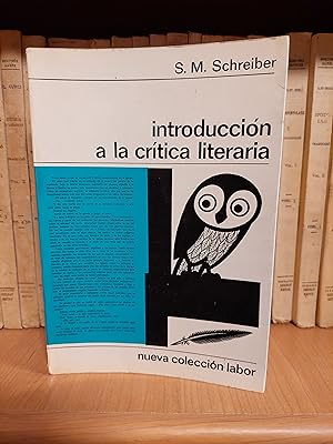 Seller image for Introduccin a la crtica literaria for sale by Martina llibreter