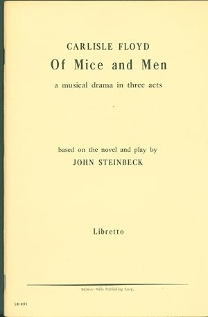 Seller image for Of Mice and Men: a musical drama in three acts. Libretto for sale by Eureka Books