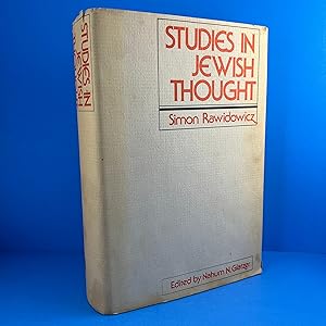 Immagine del venditore per Studies in Jewish Thought venduto da Sparrow's Bookshop, IOBA