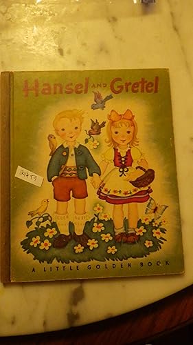 Image du vendeur pour HANSEL & GRETEL , Little Golden Book LGB FAIRY TALE JUNE 1945, STATED 1ST PRINTING on copyright pg mis en vente par Bluff Park Rare Books