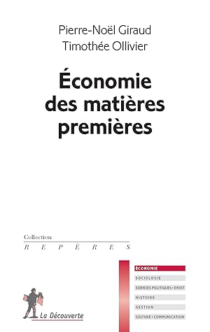 Seller image for conomie des matires premires for sale by Chapitre.com : livres et presse ancienne