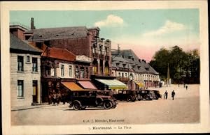 Ansichtskarte / Postkarte Hautmont Nord, La Place, Geschäfte, Autos