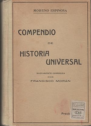 Imagen del vendedor de COMPENDIO DE HISTORIA UNIVERSAL Corregida por Francisco Morn. a la venta por Librera Hijazo