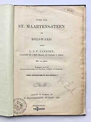 [Friesland, Bolsward] Over den St. Maartens-steen te Bolsward, met eene plaat, Uitgegeven door he...