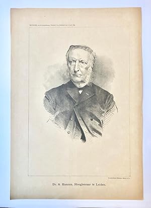 [Original lithograph/lithografie by Johan Braakensiek] Dr. A. Kuenen, Hoogleeraar te Leiden, 21 A...