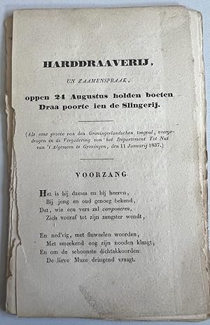 [Groningen, dialect, 1852] Dichtstukje in den Groninger tongval. Groningen, Römelingh 1852, p. 76...