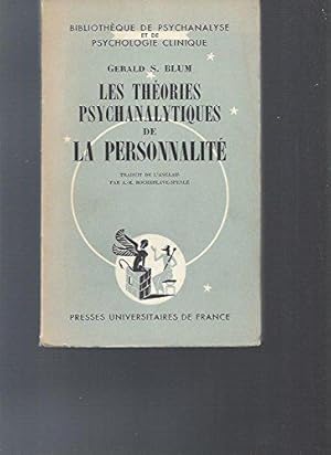 Seller image for Les thories psychanalytiques de la personnalit for sale by JLG_livres anciens et modernes