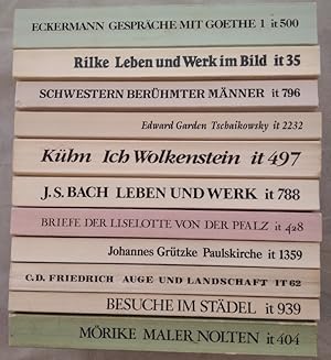 Bild des Verkufers fr Insel Verlag, Biographien, Sachbcher, Konvolut von 11 Bnden [11 Bcher]. zum Verkauf von KULTur-Antiquariat