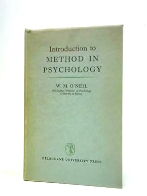 Bild des Verkufers fr An Introduction to Method in Psychology zum Verkauf von World of Rare Books