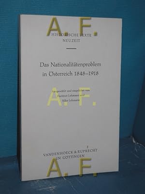 Bild des Verkufers fr Das Nationalittenproblem in sterreich 1848 - 1918 (Historische Texte / Neuzeit 13) zum Verkauf von Antiquarische Fundgrube e.U.