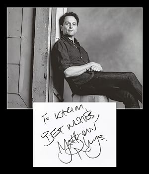 Bild des Verkufers fr Matthew Rhys - Carte ddicace en personne en 2000 + Photo zum Verkauf von PhP Autographs