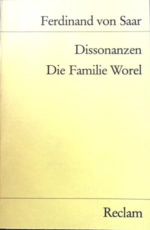 Bild des Verkufers fr Dissonanzen; Die Familie Worel. Novellen. Universal-Bibliothek ; Nr. 7681 zum Verkauf von books4less (Versandantiquariat Petra Gros GmbH & Co. KG)