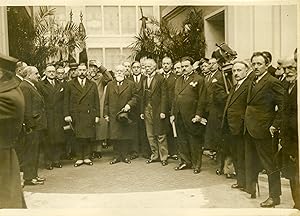 "Monsieur DOUMER inaugure la Cité du Combattant le 8 Novembre 1931 ayant à sa droite le Général G...