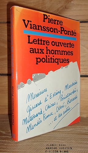 Seller image for LETTRE OUVERTE AUX HOMMES POLITIQUES for sale by Planet's books