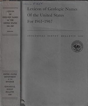 Seller image for Lexicon of geologic names of the United States for 1961-1967 for sale by Biblioteca di Babele