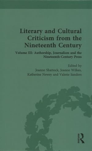Seller image for Authorship, Journalism and the Nineteenth-Century Press for sale by GreatBookPrices