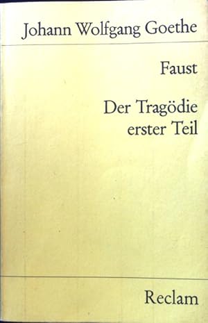 Bild des Verkufers fr Faust; Der Tragdie erster Teil; Reclams Universal-Bibliothek ; Nr. 1 zum Verkauf von books4less (Versandantiquariat Petra Gros GmbH & Co. KG)