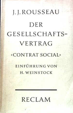 Image du vendeur pour Der Gesellschaftsvertrag "Contrat Social" Universal-Bibliothek ; Nr.1769/70; mis en vente par books4less (Versandantiquariat Petra Gros GmbH & Co. KG)