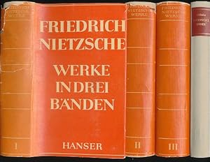 Bild des Verkufers fr Werke in drei Bnden. Nietzsche-Index. Herausgegeben von Karl Schlechta. / Karl Schlechta: Nietzsche-Index zu den Werken in drei Bnden. zum Verkauf von Ballon & Wurm GbR - Antiquariat