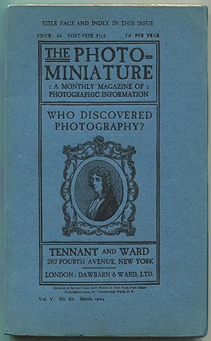 Bild des Verkufers fr The Photo-Miniature: A Monthly Magazine of Photographic Information. Volume V, Number 60. March, 1904. Who Discovered Photography zum Verkauf von Between the Covers-Rare Books, Inc. ABAA