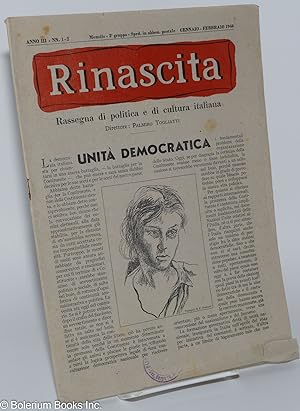 Imagen del vendedor de Riniscita, Anno III - NN. 1-2, (Gennaio-Febbraio 1946) a la venta por Bolerium Books Inc.