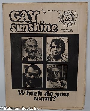 Image du vendeur pour Gay Sunshine; a newspaper of gay liberation, #6, March 1971; Which do you want mis en vente par Bolerium Books Inc.