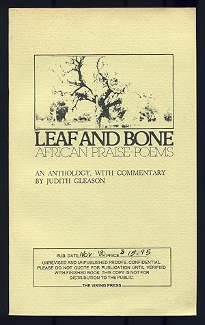 Imagen del vendedor de Leaf and Bone: African Praise Poems a la venta por Between the Covers-Rare Books, Inc. ABAA
