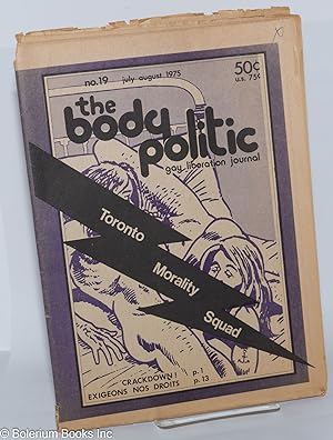 Seller image for The Body Politic: gay liberation journal; #19 July-August 1975; Toronto Morality Squad for sale by Bolerium Books Inc.