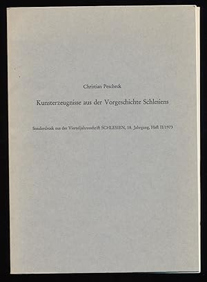 Bild des Verkufers fr Kunsterzeugnisse aus der Vorgeschichte Schlesiens : Sonderdruck aus der Vierteljahresschrift Schlesien, 18. Jahrgang, Heft II/1973 zum Verkauf von Antiquariat Peda