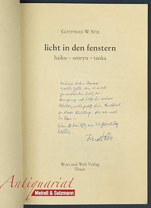 Immagine del venditore per Licht in den Fenstern. Haiku - Senryu - Tanka. venduto da Antiquariat MEINDL & SULZMANN OG