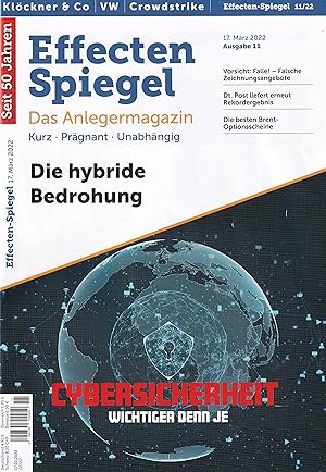 Bild des Verkufers fr Effecten-Spiegel 11/22 zum Verkauf von Buchhandlung & Antiquariat Rother