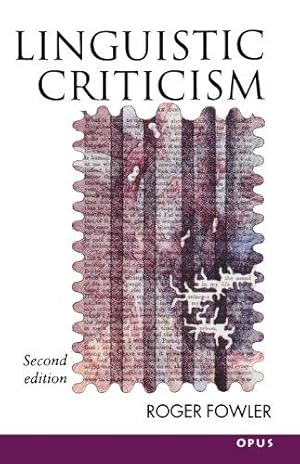 Seller image for Linguistic Criticism (OPUS) for sale by WeBuyBooks