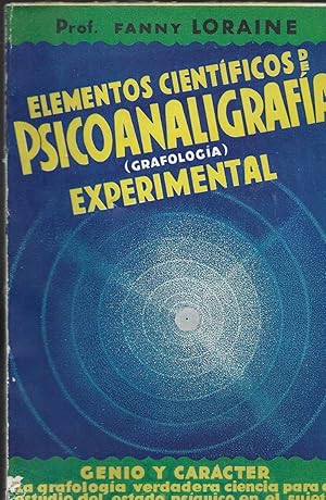 Imagen del vendedor de ELEMENTOS CIENTIFICOS DE PSICOANALIGRAFIA EXPERIMENTAL (GRAFOLOGIA) a la venta por LLIBRERIA TECNICA