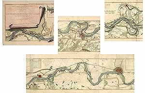 'Hydrographisch und militairische Karte von dem Nieder Rhein von Lintz bis unter Arnheim in X Bla...