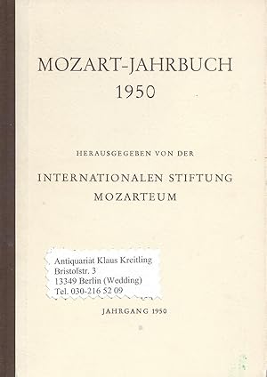 Seller image for Mozart-Jahrbuch 1950 for sale by Klaus Kreitling