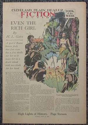 Seller image for Even the Rich Girl: Cleveland Plain Dealer Fiction Section-June 24, 1934 for sale by Dearly Departed Books