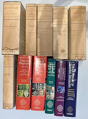 Imagen del vendedor de The Dictionary of National Biography : Twentieth century, 1900-1990 + Missing Persons Volume [11 volumes] a la venta por Joseph Burridge Books