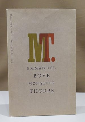 Seller image for Monsieur Thorpe. Aus dem Franzsischen von Thomas Laux. for sale by Dieter Eckert