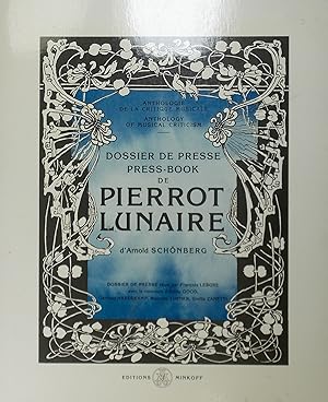 Imagen del vendedor de Dossier de presse (Press-Book) de Pierrot lunaire a la venta por Austin Sherlaw-Johnson, Secondhand Music