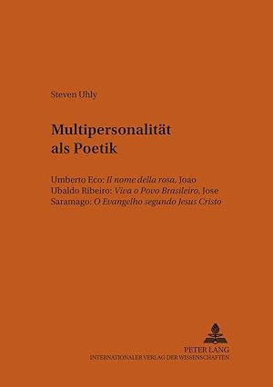 Imagen del vendedor de Multipersonalitaet als Poetik a la venta por moluna