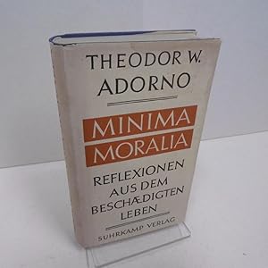 Minima Moralia. Reflexionen aus dem beschädigten Leben. Erstausgabe.