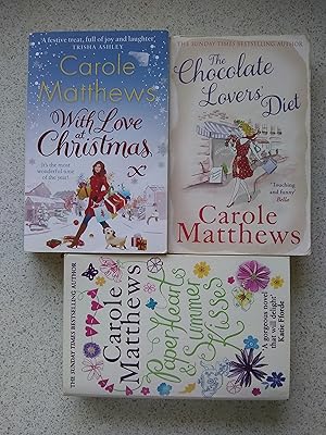 Imagen del vendedor de The Chocolate Lovers' Diet, With Love At Christmas, Paper Hearts & Summer Kisses (Set of 3 Paperbacks) a la venta por Shelley's Books