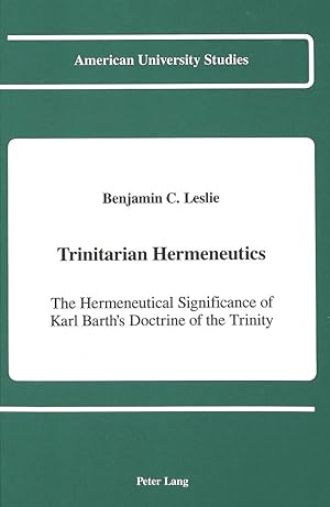 Image du vendeur pour Trinitarian Hermeneutics mis en vente par moluna