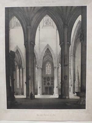 "Aus dem Münster zu Ulm". Original-Lithographie von Seeberger nach Max Ainmiller. Aus dem König-L...