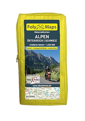 Bild des Verkufers fr FolyMaps Motorradkarten Alpen sterreich Schweiz 1 : 250 000 zum Verkauf von moluna
