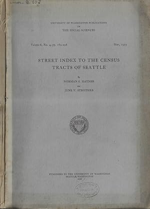 Bild des Verkufers fr Street index to the census tracts of Seattle zum Verkauf von Biblioteca di Babele