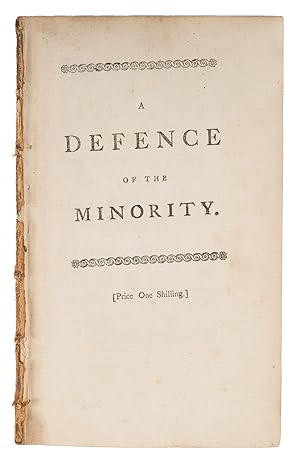 Bild des Verkufers fr A Defence of the Minority in the House of Commons, On the Question. zum Verkauf von The Lawbook Exchange, Ltd., ABAA  ILAB