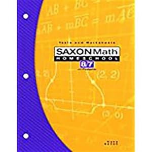 Bild des Verk�ufers f�r Saxon Math Homeschool 8/7 with Prealgebra : Tests and Worksheets zum Verkauf von GreatBookPricesUK